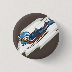 Wintersport Skelett Flair Pinback Button