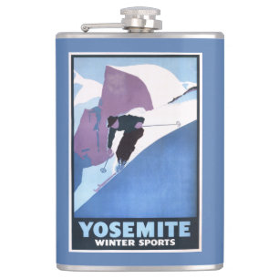 Wintersport-Ski-Werbeposter Flachmann