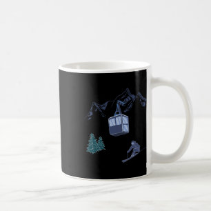 Wintersport Skifahren Schnee Szene Vintage Skigebi Kaffeetasse