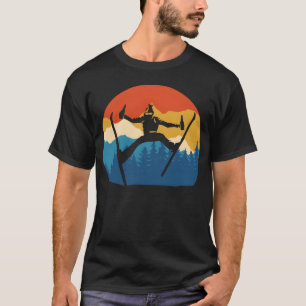 Wintersport Skifahrer Skifahren lustiger Winterspo T-Shirt