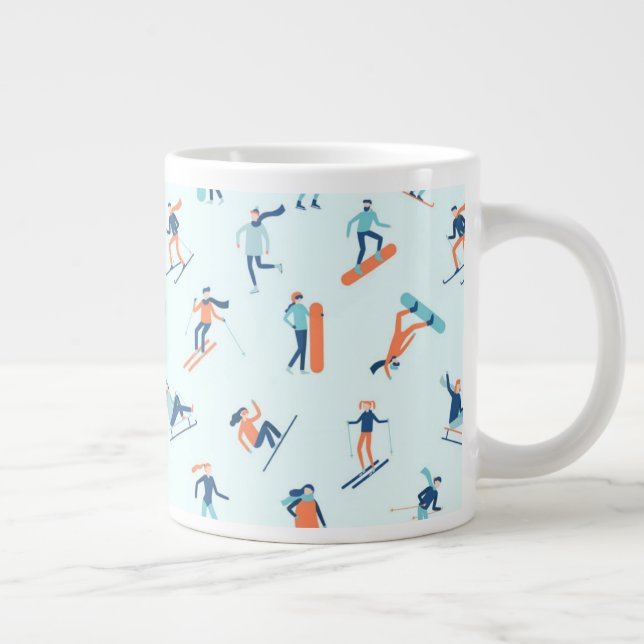Wintersportart Jumbo-Tasse (Rechts)