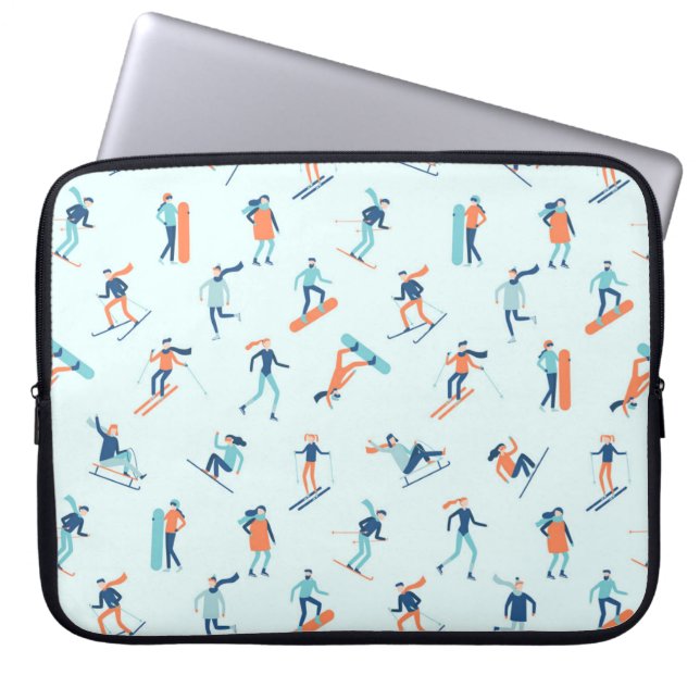 Wintersportart Laptopschutzhülle (Vorderseite)