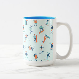 Wintersportart Zweifarbige Tasse