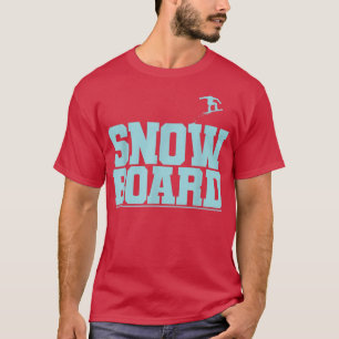 Wintersportarten Snowboarden mit Bergen voller T-Shirt