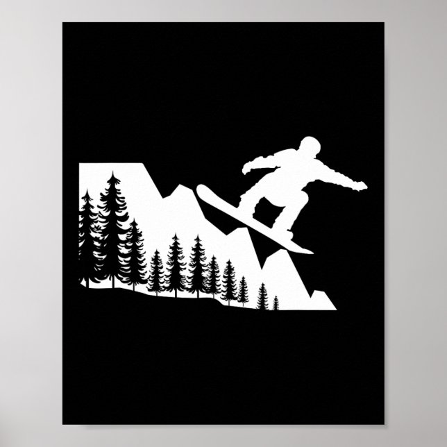 Wintersporterlebnis Snowboarden Wintersport Schnee Poster (Vorne)