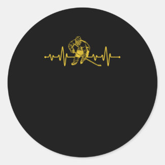 Wintersportler Fan-Eishockey Runder Aufkleber