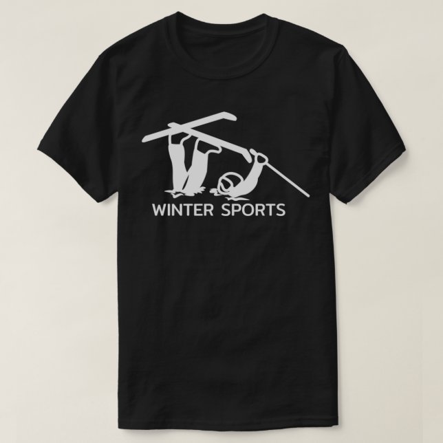 Wintersportort Skipiste Schneegeschenk Berge T-Shirt (Design vorne)