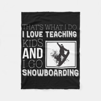 Wintersports Teacher Tutor Snowboarden 1 Fleecedecke