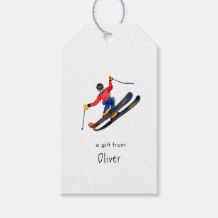 Wintersportski Geschenkanhänger