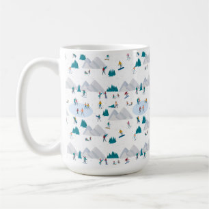 Wintersporturlaub Fun Muster Kaffeetasse