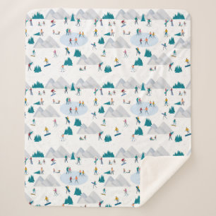 Wintersporturlaub Fun Muster Sherpadecke