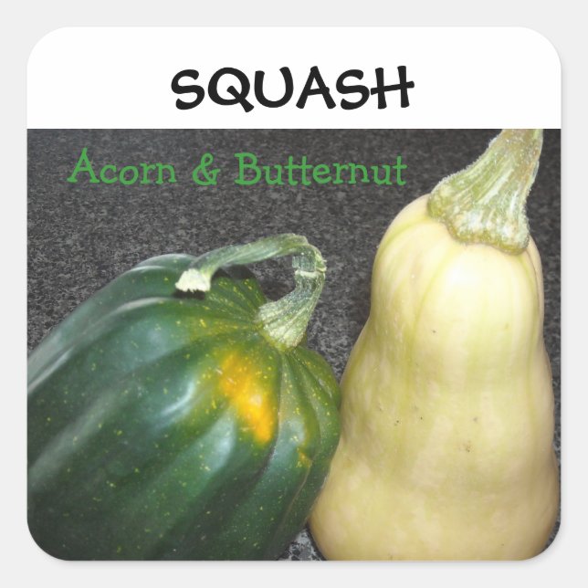 WinterSquash Quadratischer Aufkleber (Vorderseite)