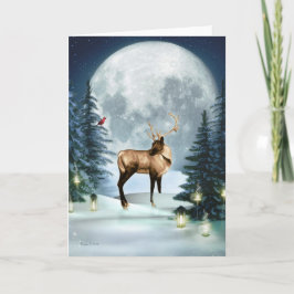Winterstadion Digital Art Blank Note Holiday Card Feiertagskarte