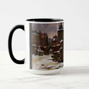 Winterstadtbild mit Frost River Classic Art Tasse