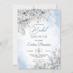 Winterstaubblüten Elfenbein-Rose Eukalyptus Einladung