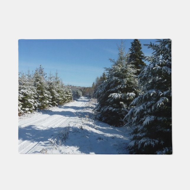 Winterstraße Fußmatte (Vorderseite)