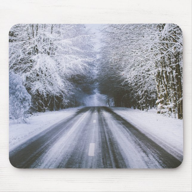 Winterstraße Mousepad (Vorne)