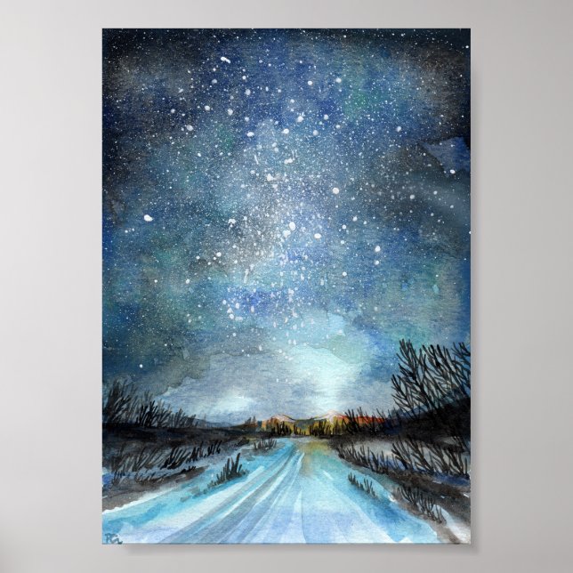 Winterstraße Poster (Vorne)