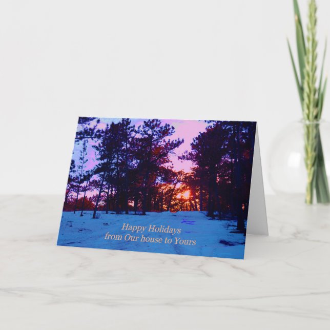 Winterstraße zu Weihnachten (Vorderseite)