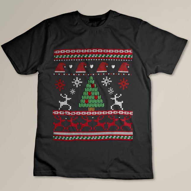 Winterstricken Funny Holiday T-Shirt (#christmas #zazzlemade #snowflakes,#crochet #knetting #reindeer #forest #happynewyear #santahat)