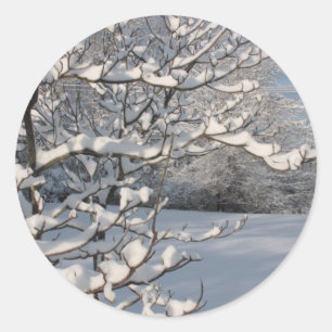 Wintersturm Runder Aufkleber