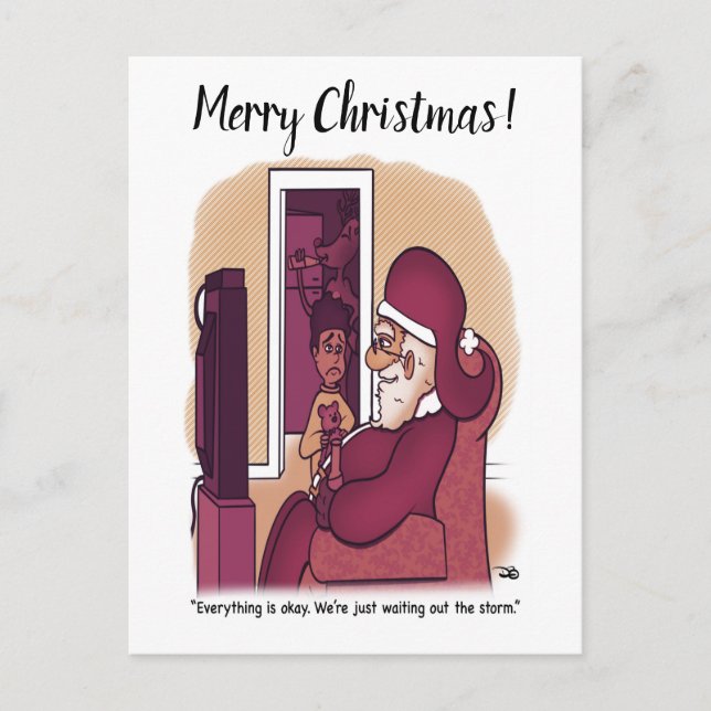 Wintersturm Urlaubspostkarte Postkarte (Vorderseite)