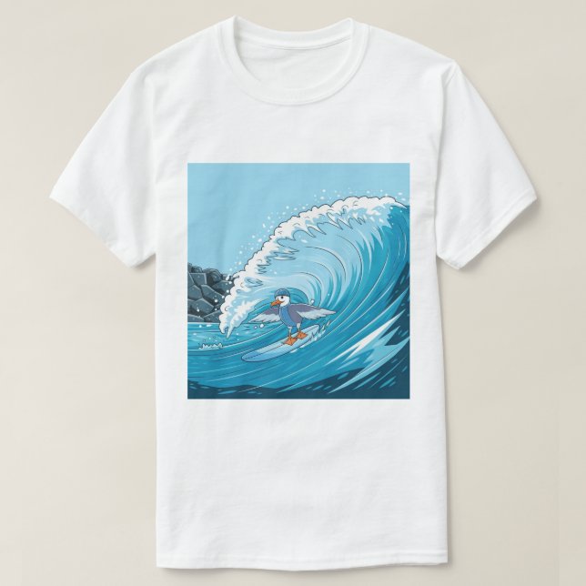 Wintersurfer Seagull, Seagull Surfen, Seagull T T-Shirt (Design vorne)