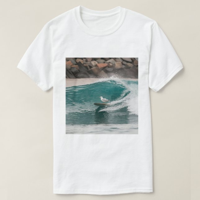 Wintersurfer Seagull, Seagull Surfen, Seagull T T-Shirt (Design vorne)