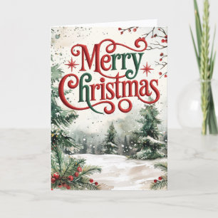 Winterszene Frohe Weihnachten
