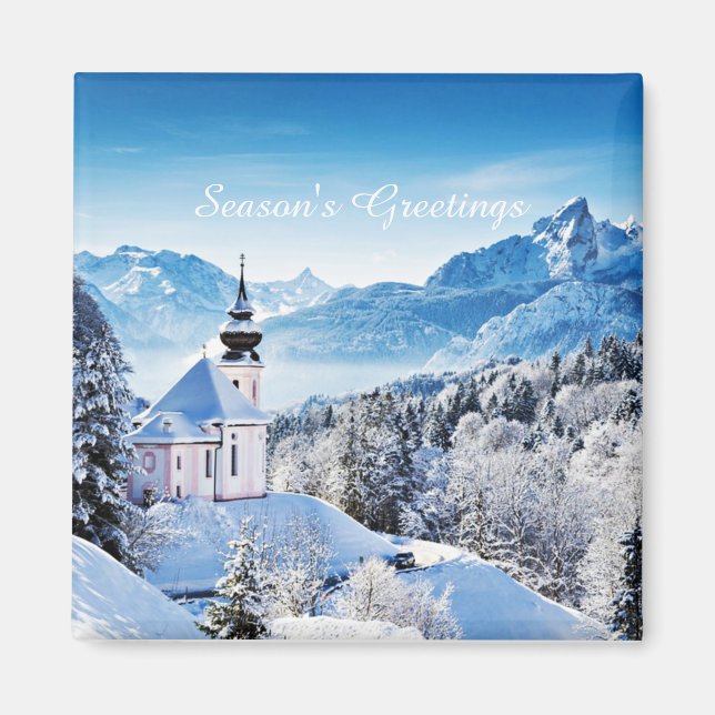 Winterszene individuell  magnet (Vorne)
