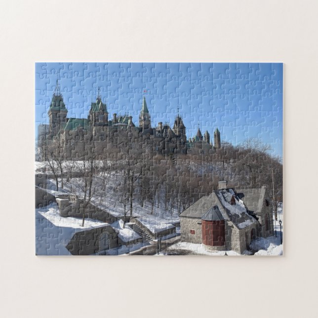 Winterszene Ottawa Kanada. Puzzle (Horizontal)
