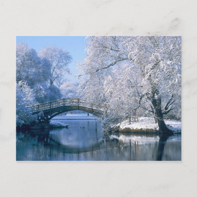 Winterszene Postkarte (Vorderseite)