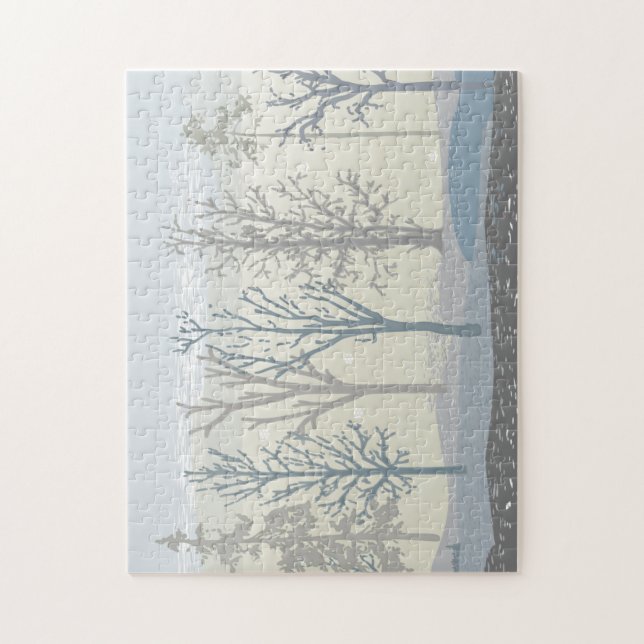 Winterszene-Puzzle Puzzle (Vertikal)