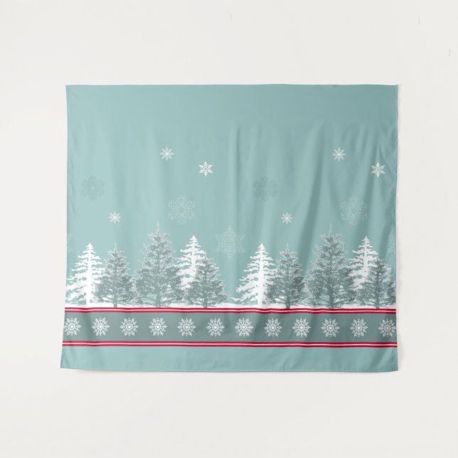 Winterszene Wandteppich (Vorderseite (Horizontal))