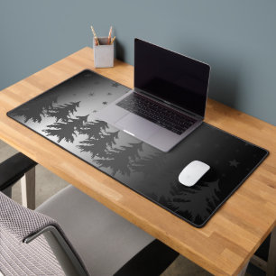 Winterszene, Weihnachtsnacht, Sternenhimmel der Na Schreibtischunterlage