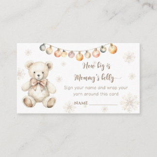 Winterteddy Bär, wie groß der Mama ist Begleitkarte
