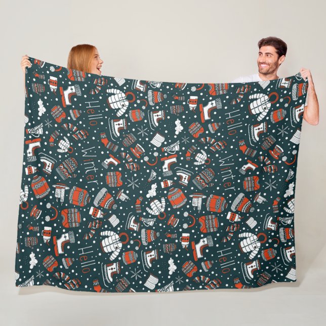 Winterthema Fleece Blanket (Beispiel)
