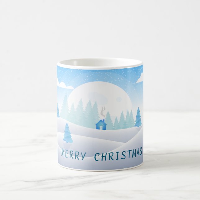 Winterthema Frohe Weihnachts Klassische Tasse (Mittel)