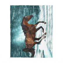 Winterthema Galloping Arabian Pferd