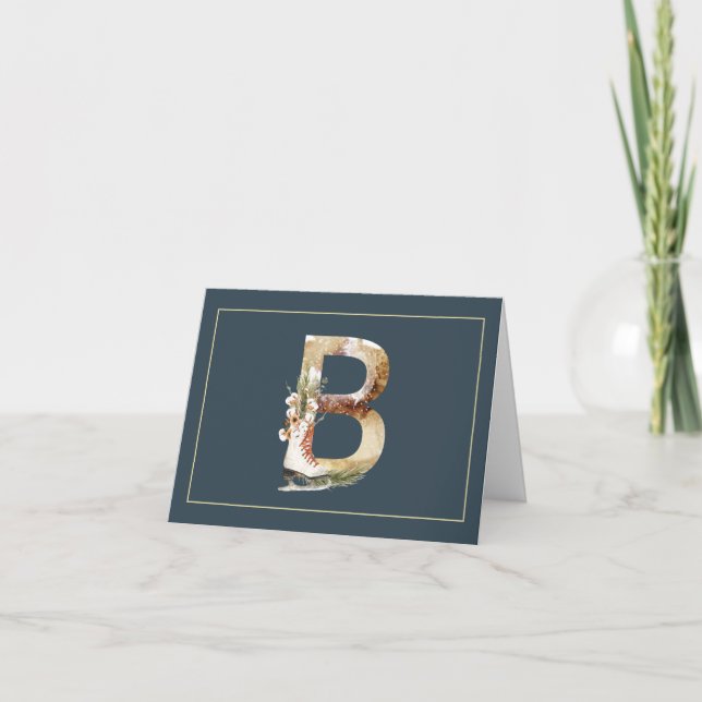 WINTERTHEMA MONOGRAM INITIAL B MIT SKATE (Vorderseite)