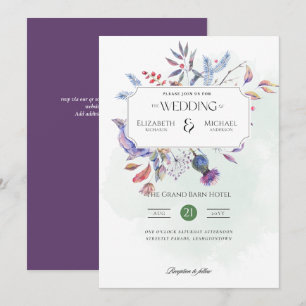 Winterthistle Print oder Download Wedding Einladung