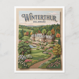Winterthur Museum, Garden und Bibliothek Delaware Postkarte