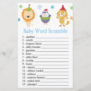 Wintertiere Baby Wortspiel