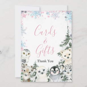 Wintertiere: Gender Reveal Cards and Gifts Dankeskarte