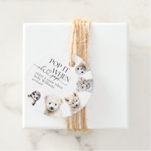 Wintertiere Geschlechtsneutrale Pop Babydusche Geschenkanhänger