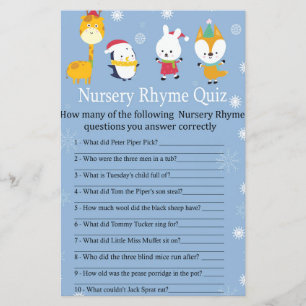 Wintertiere Kinderzimmer Rhyme Quiz Kinderduschens