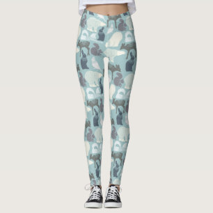 Wintertiere Polar Bear Fox Eichhörnchen Leggins