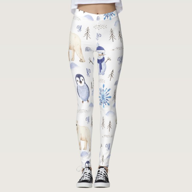 Wintertierklassiker Leggings (Vorderseite)
