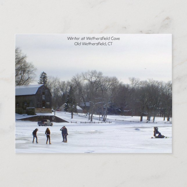 Wintertime Fun - Wethersfield, CT Postkarte (Vorderseite)