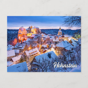 Wintertime in Hohnstein, Deutschland Postkarte